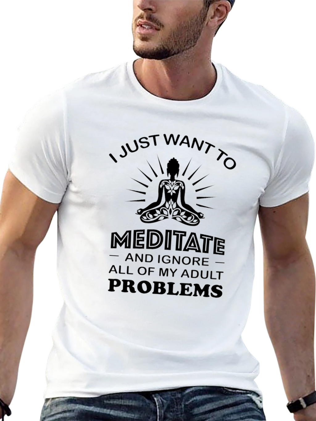 Meditate and Ignore Adult Problems T-Shirt
