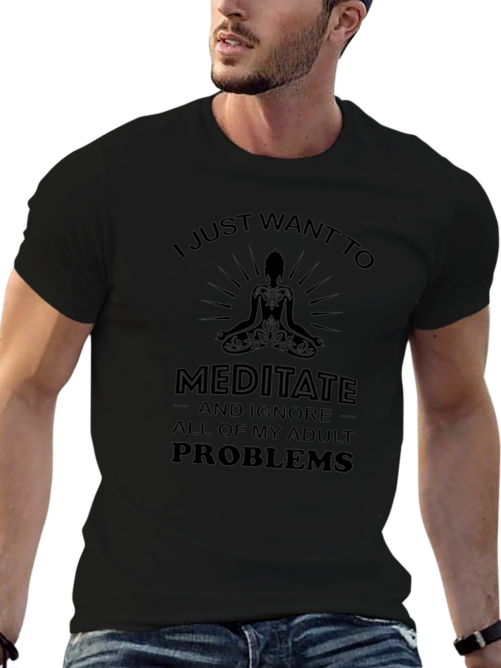 Meditate and Ignore Adult Problems T-Shirt