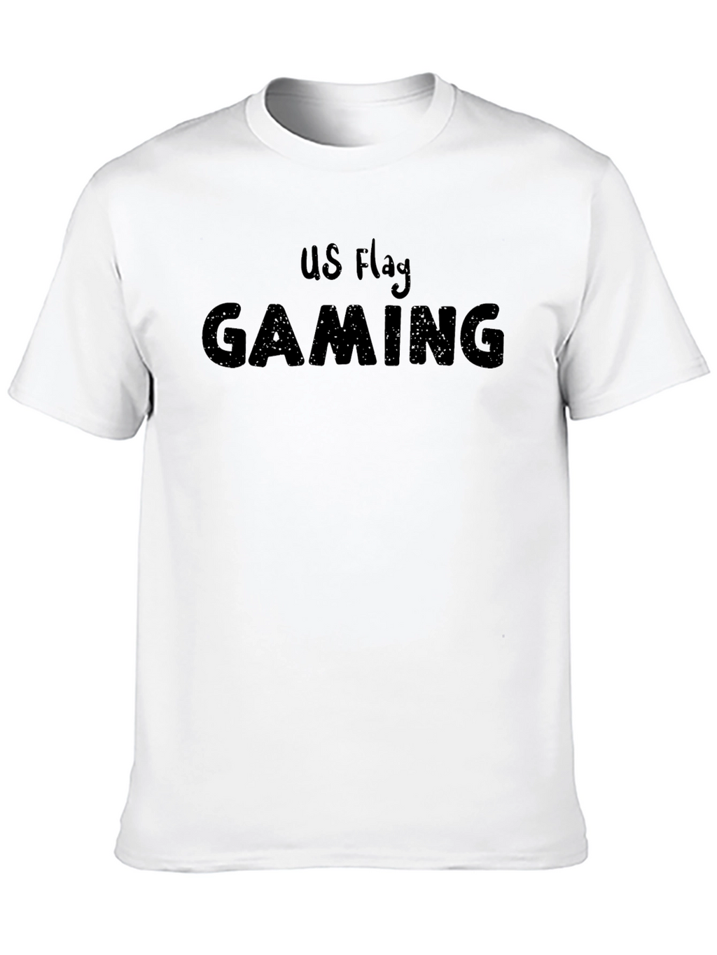 US Flag Gaming T-Shirt - Black Casual Tee