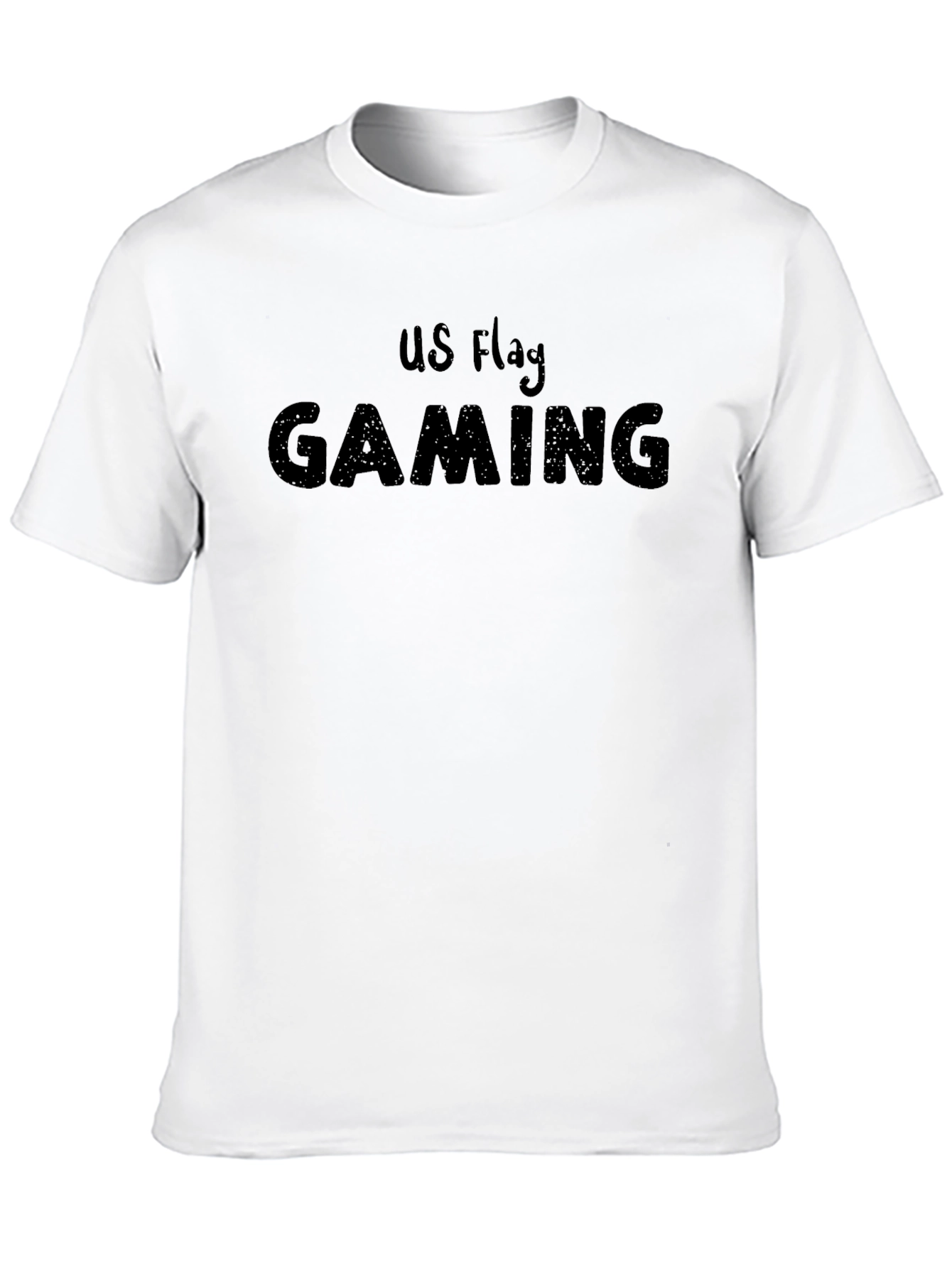 US Flag Gaming T-Shirt - Black Casual Tee