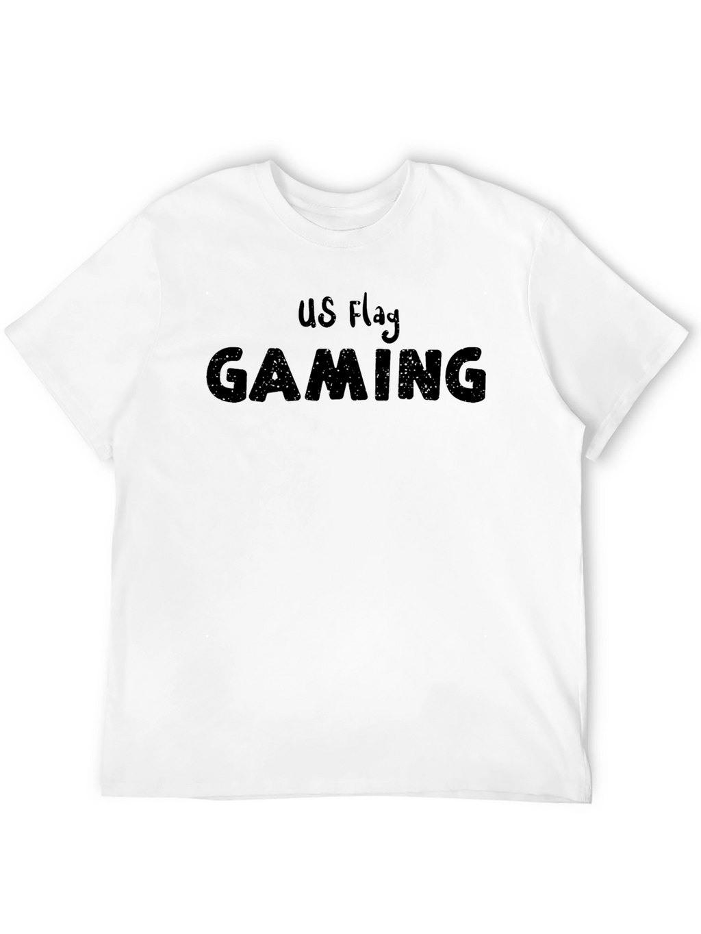 US Flag Gaming T-Shirt - Black Casual Tee