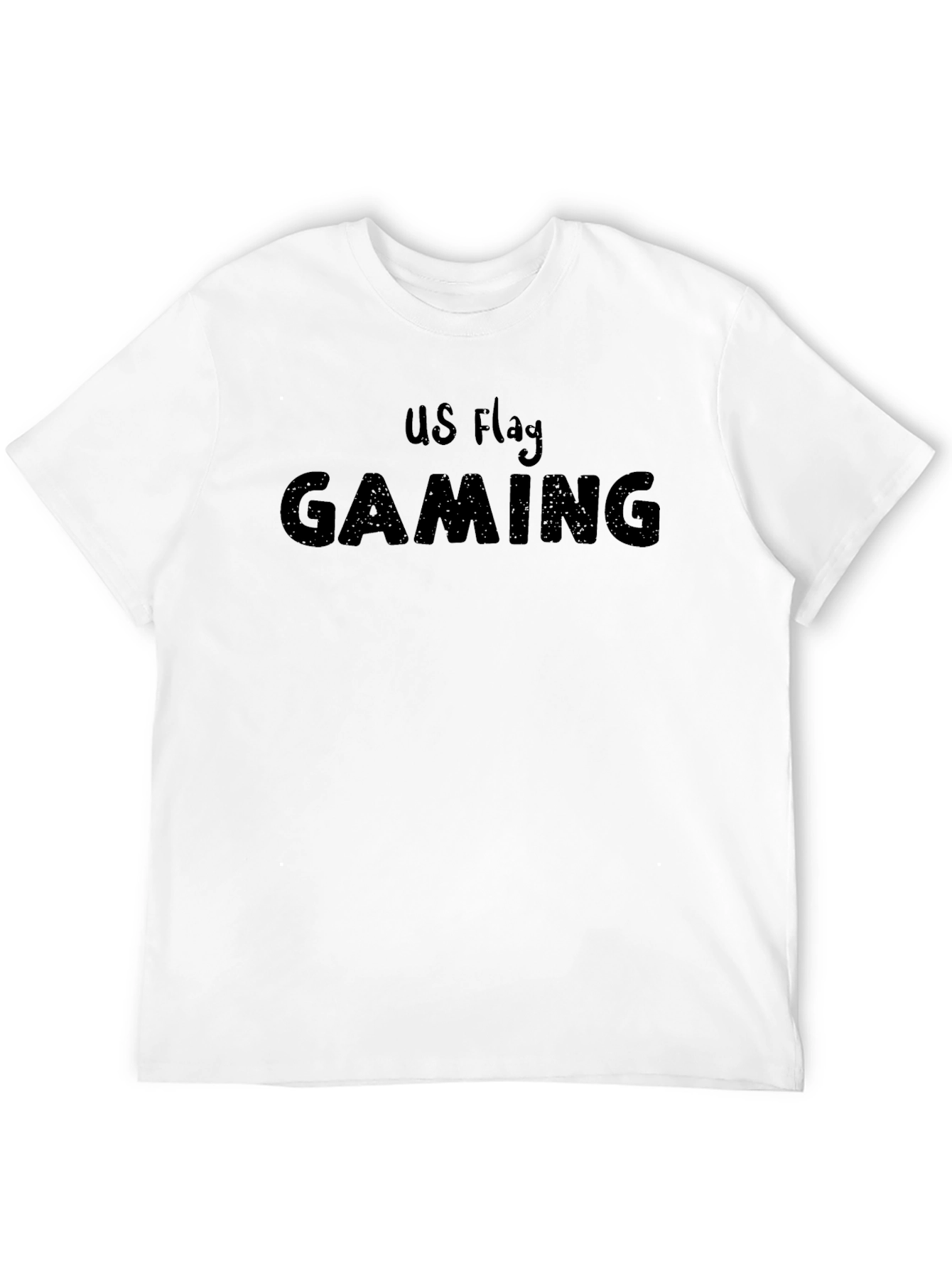 US Flag Gaming T-Shirt - Black Casual Tee