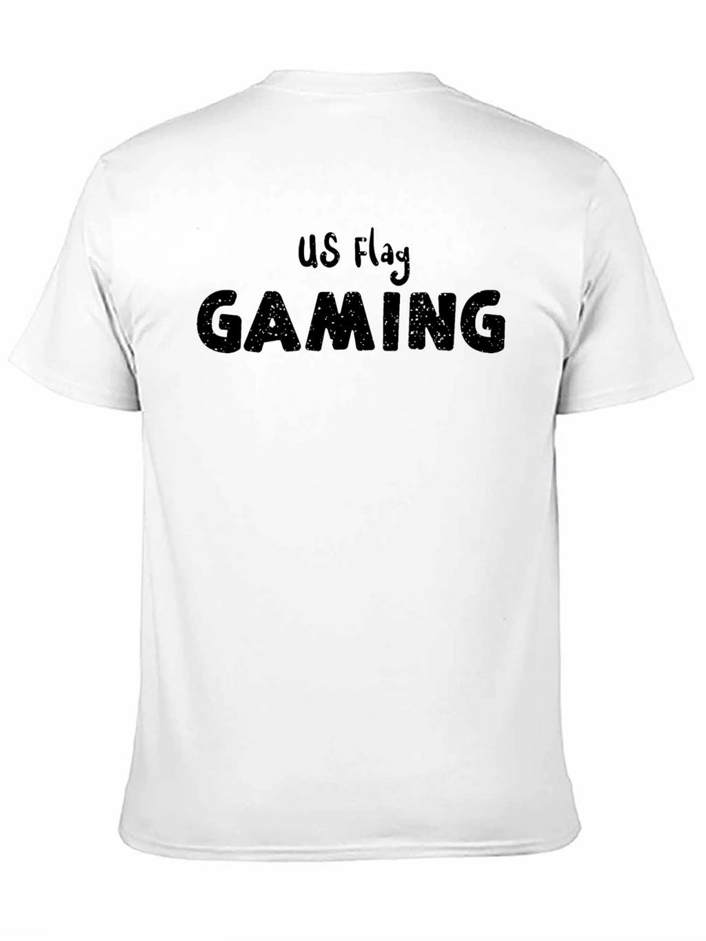 US Flag Gaming T-Shirt - Black Casual Tee