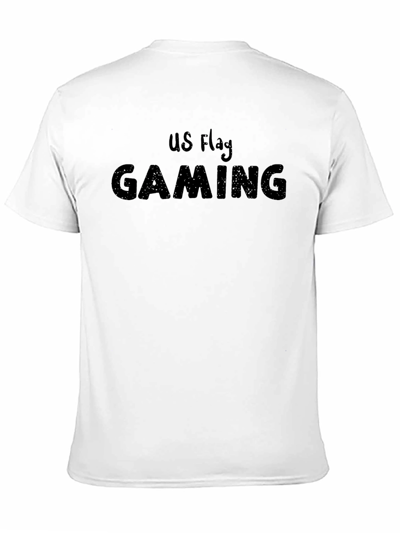 US Flag Gaming T-Shirt - Black Casual Tee