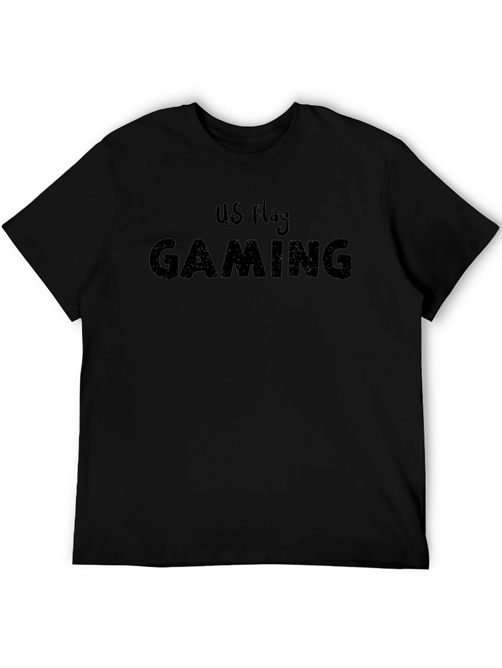 US Flag Gaming T-Shirt - Black Casual Tee