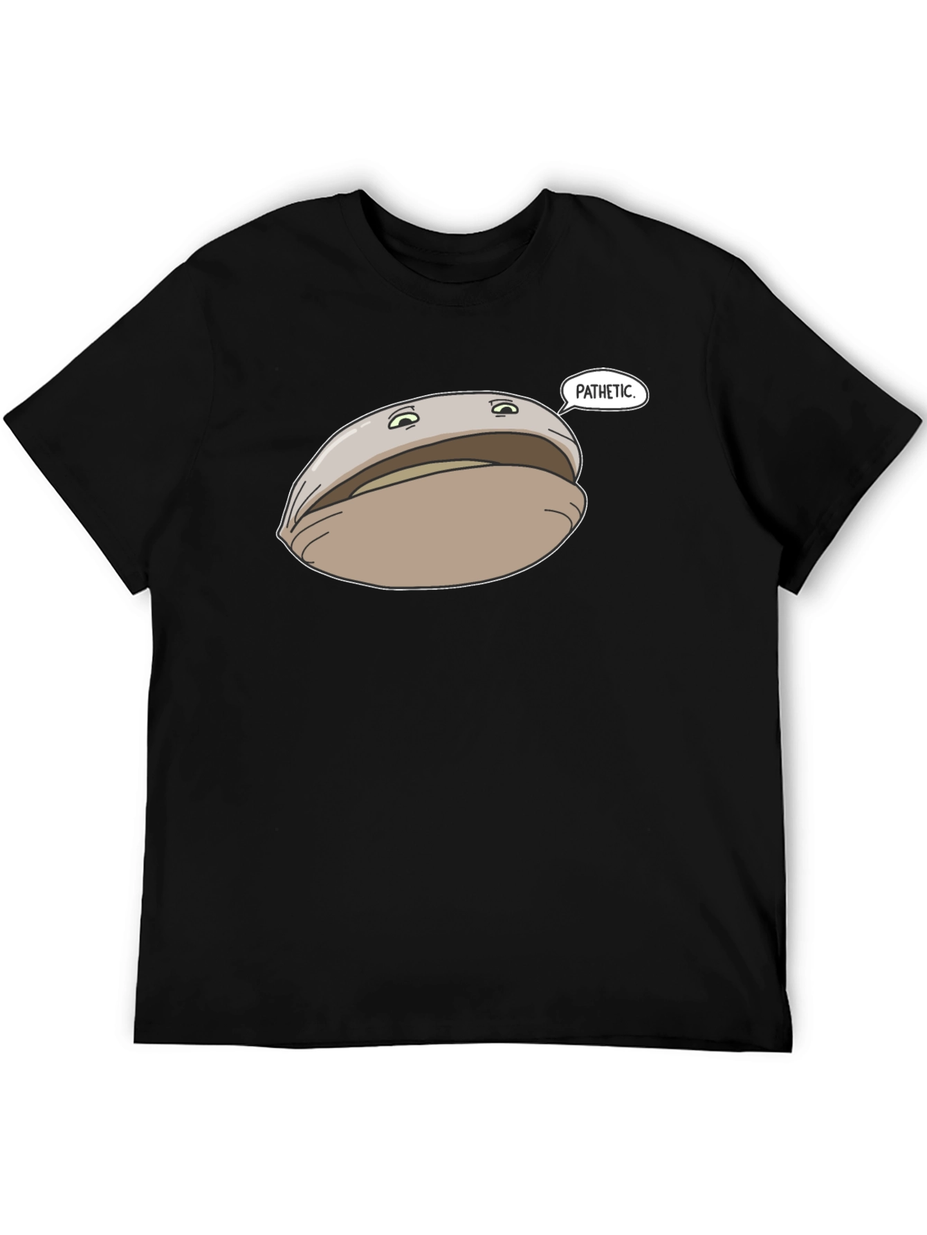 Pathetic Clam Graphic Tee - Black Unisex T-Shirt