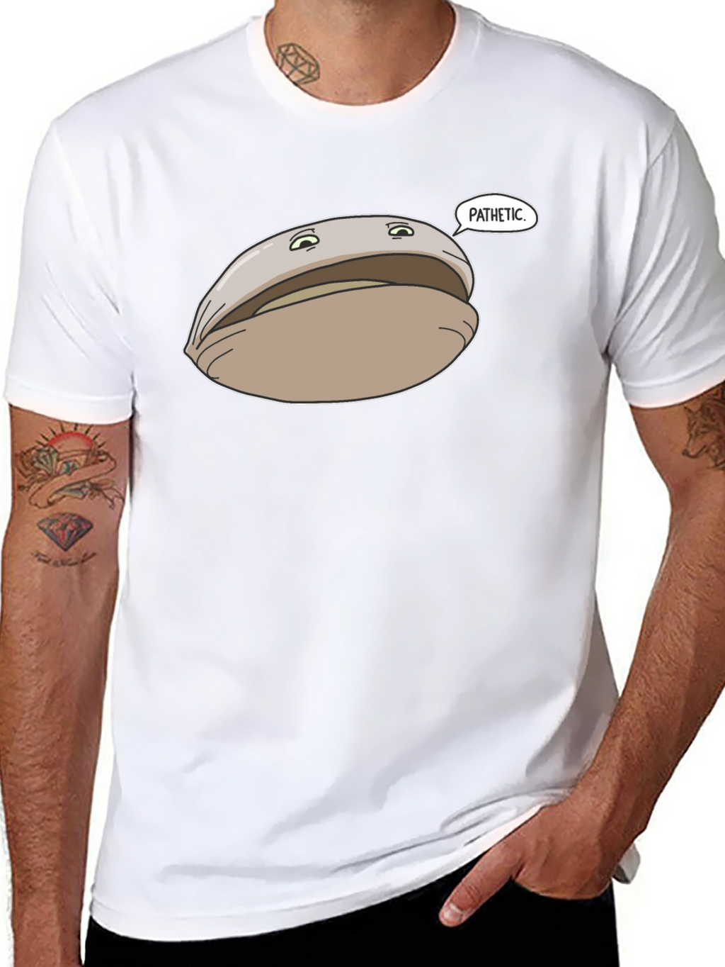 Pathetic Clam Graphic Tee - Black Unisex T-Shirt
