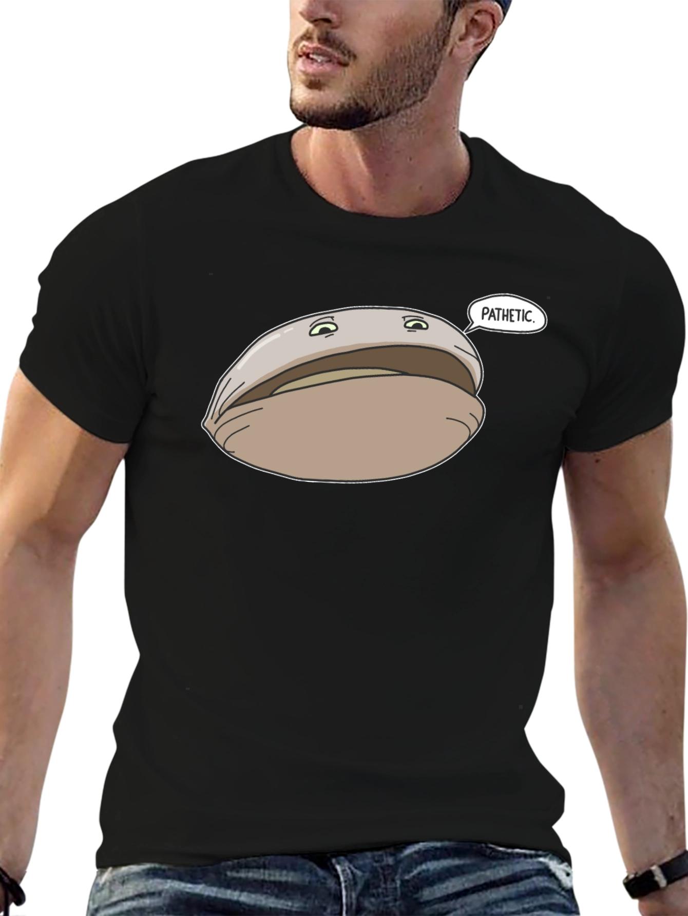 Pathetic Clam Graphic Tee - Black Unisex T-Shirt