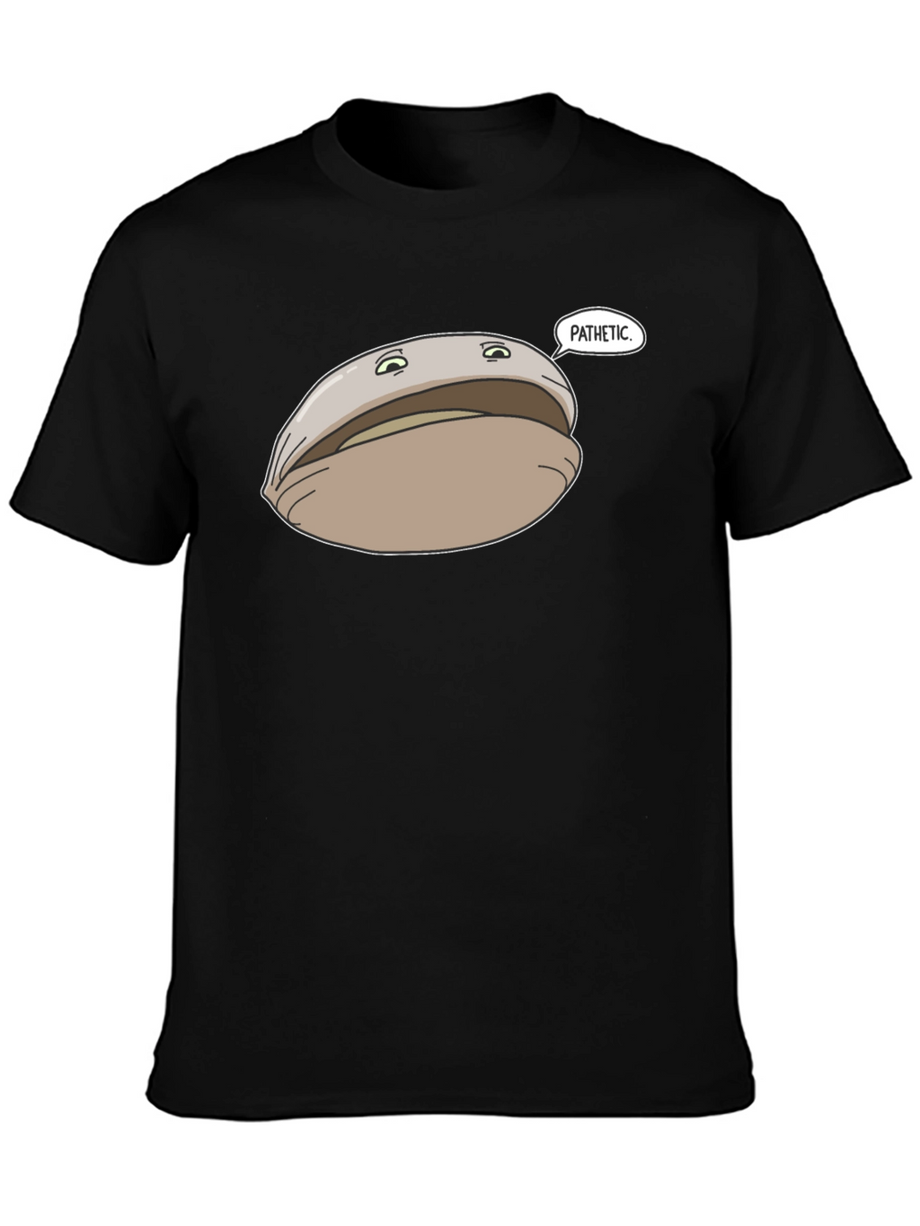 Pathetic Clam Graphic Tee - Black Unisex T-Shirt