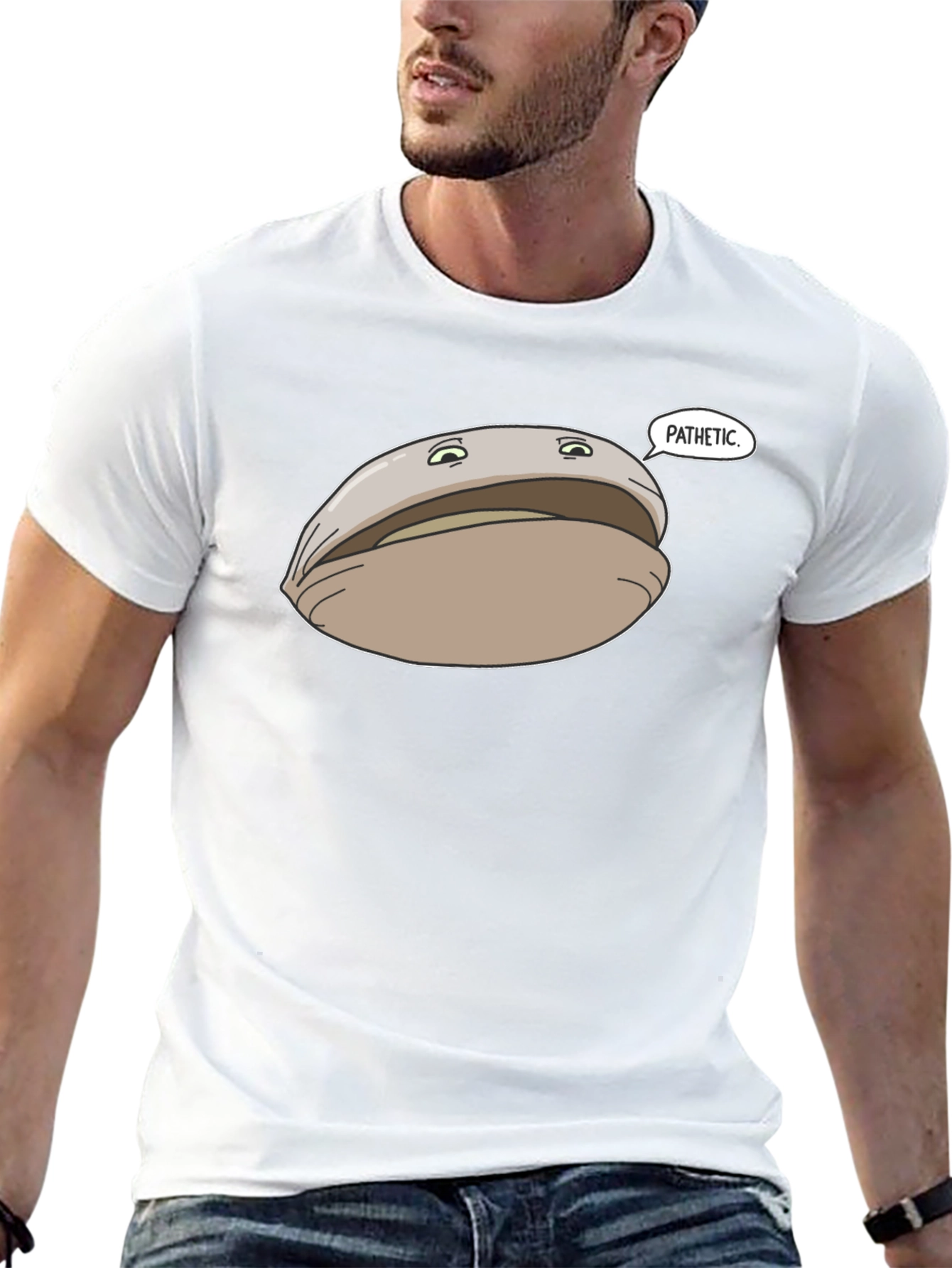 Pathetic Clam Graphic Tee - Black Unisex T-Shirt