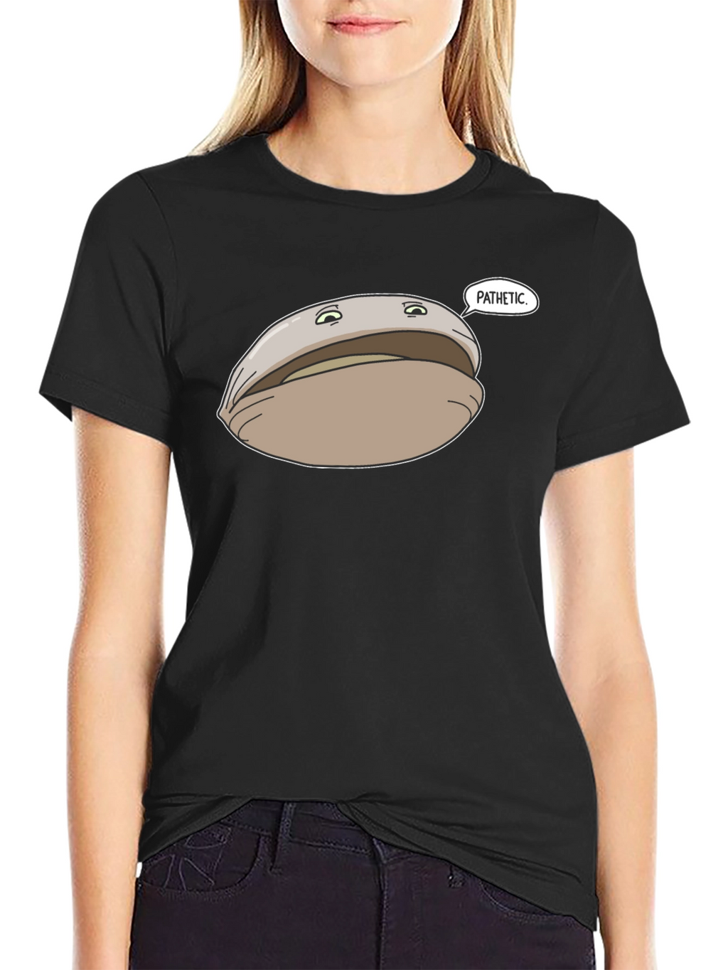 Pathetic Clam Graphic Tee - Black Unisex T-Shirt