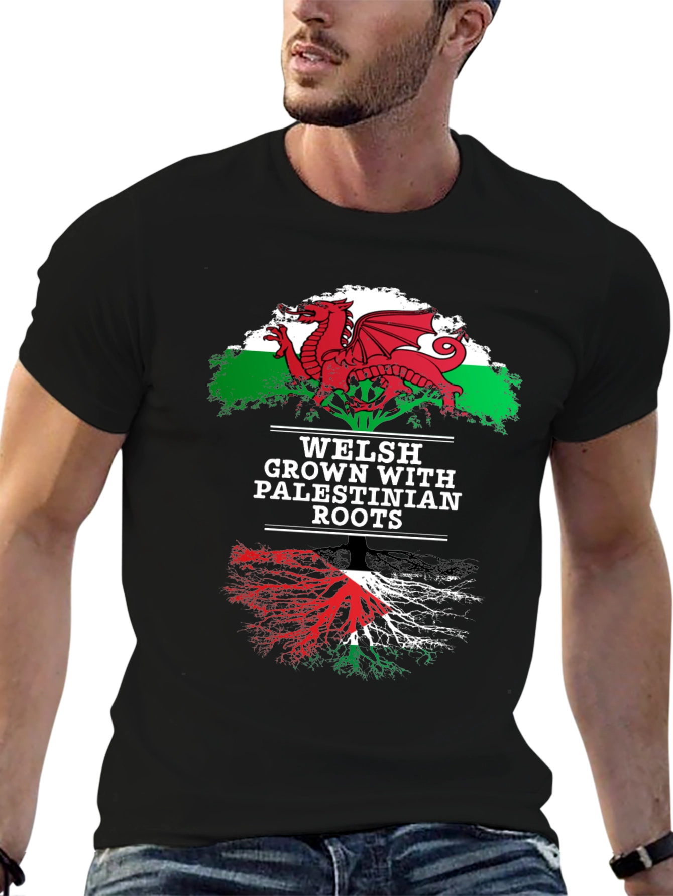 Welsh Palestinian Roots Graphic Tee