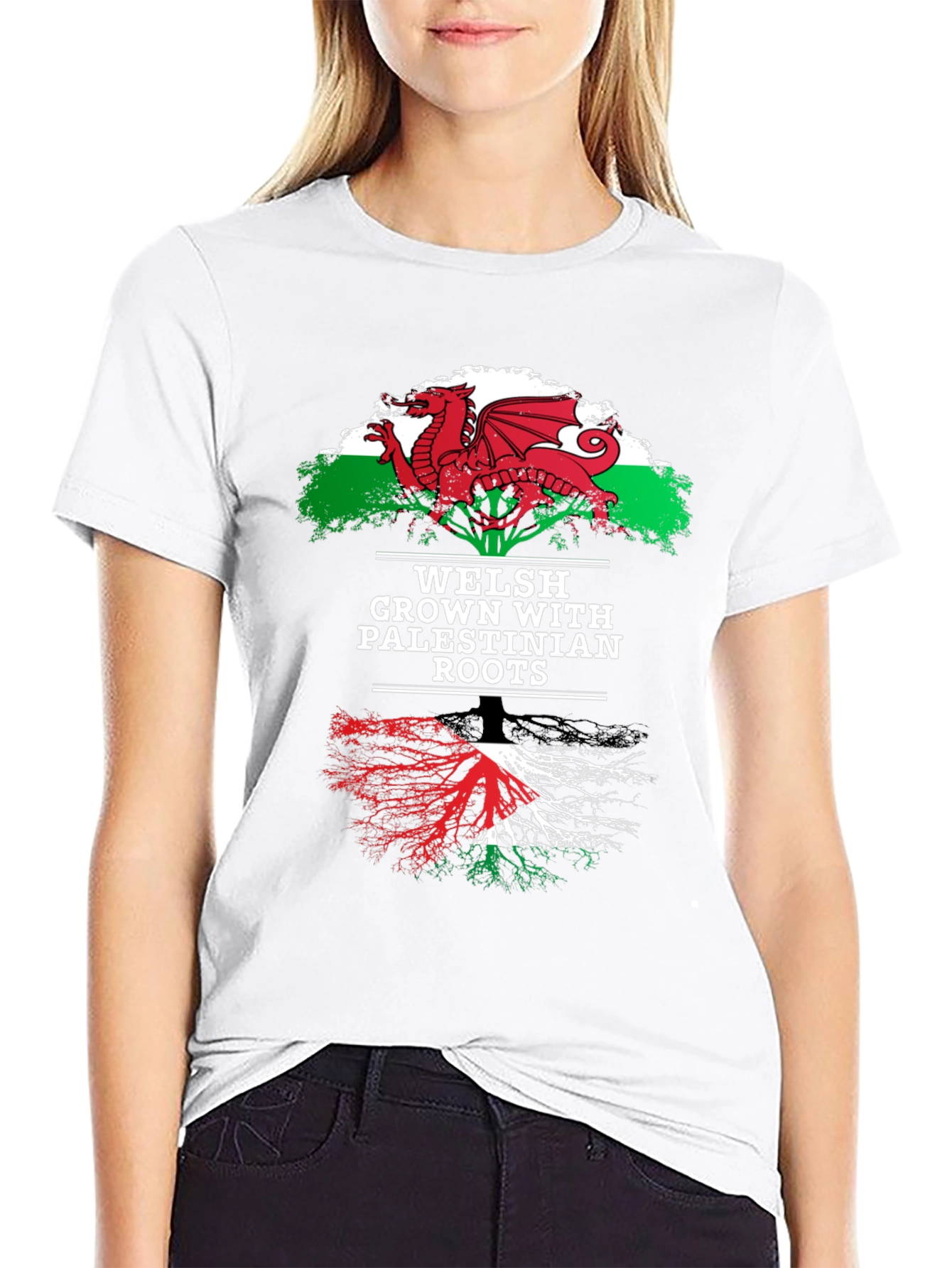 Welsh Palestinian Roots Graphic Tee
