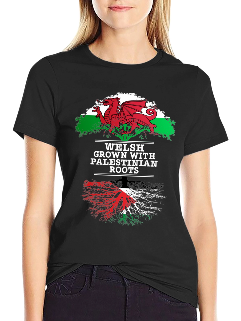 Welsh Palestinian Roots Graphic Tee