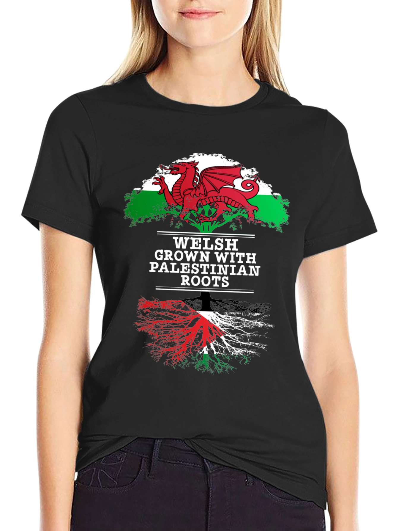 Welsh Palestinian Roots Graphic Tee