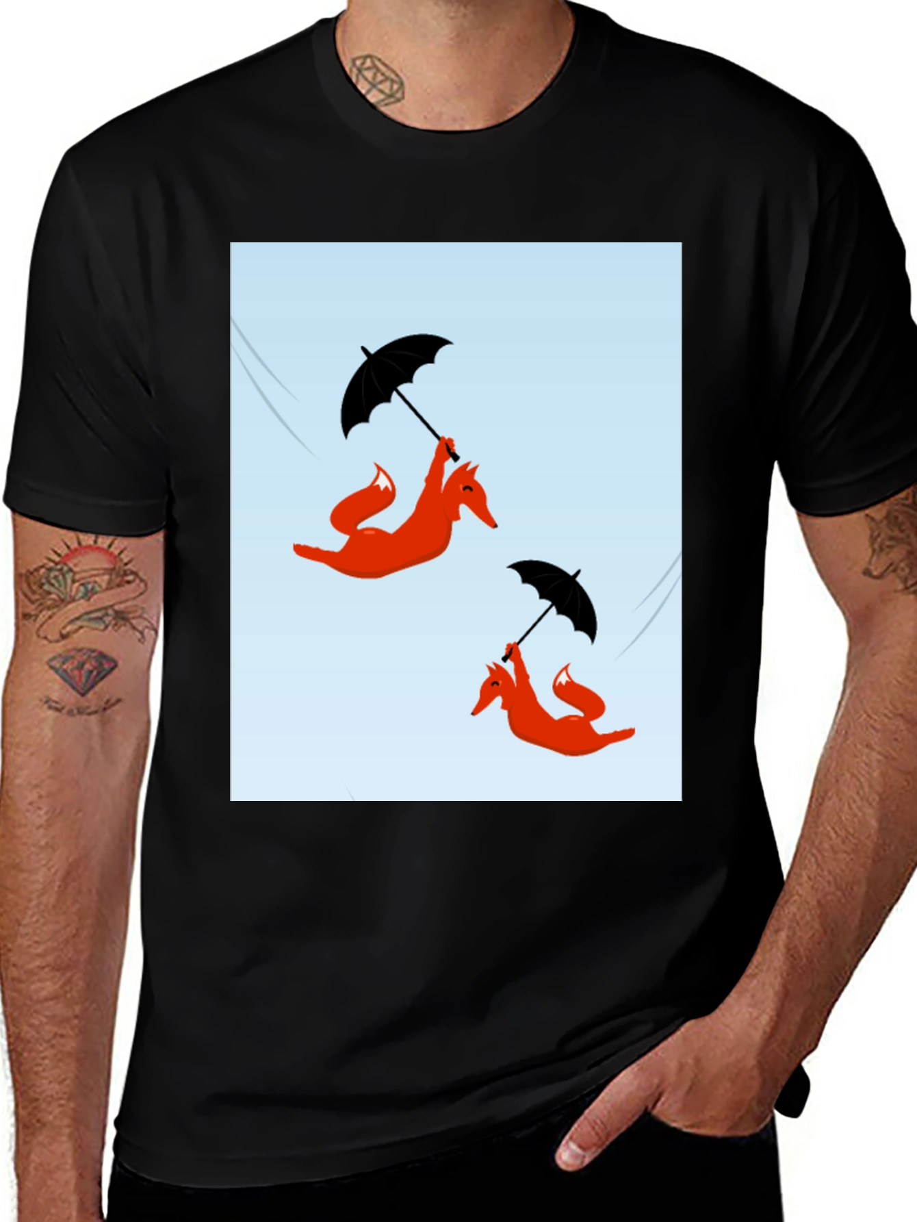 Funky Fox Umbrella Ride T-Shirt