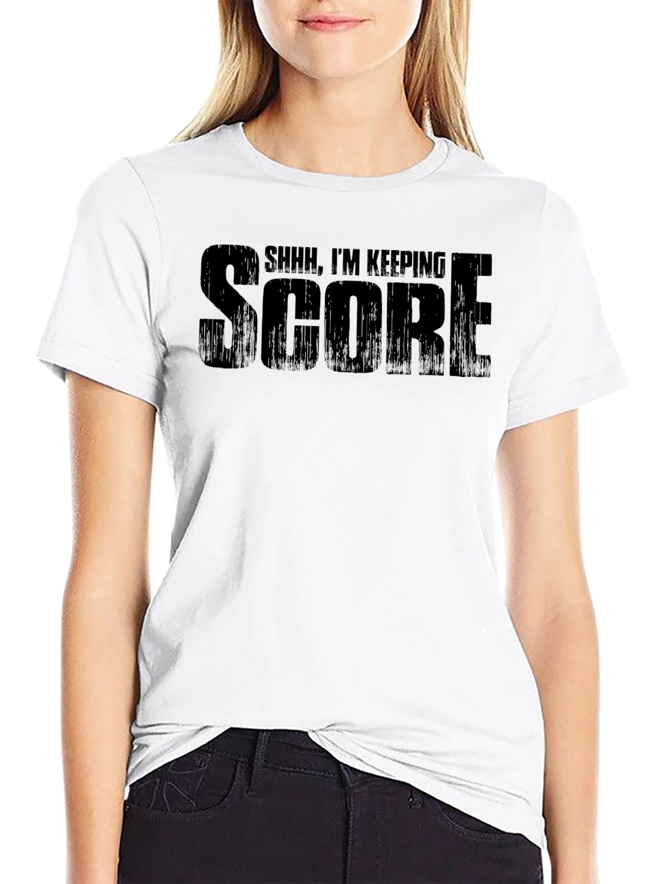 Shhh Im Keeping Score Graphic Tee