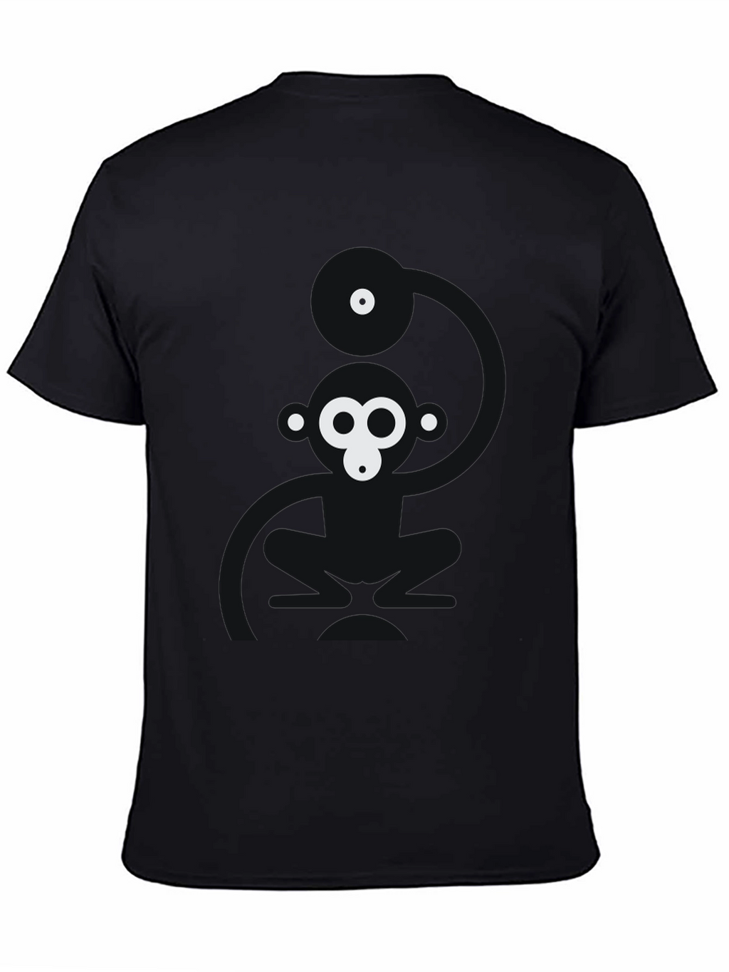 Abstract Gorilla Graphic Black T-Shirt