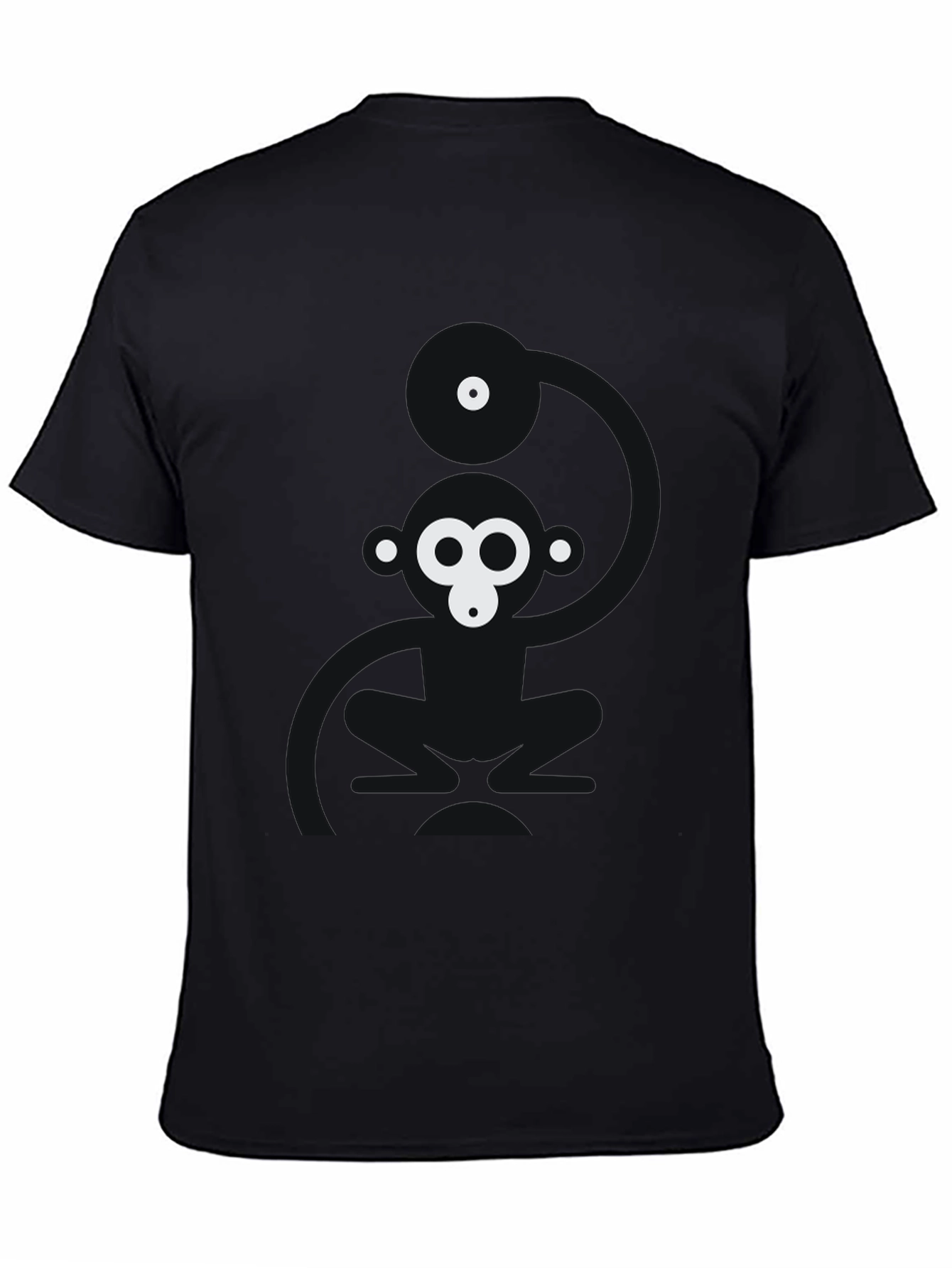 Abstract Gorilla Graphic Black T-Shirt