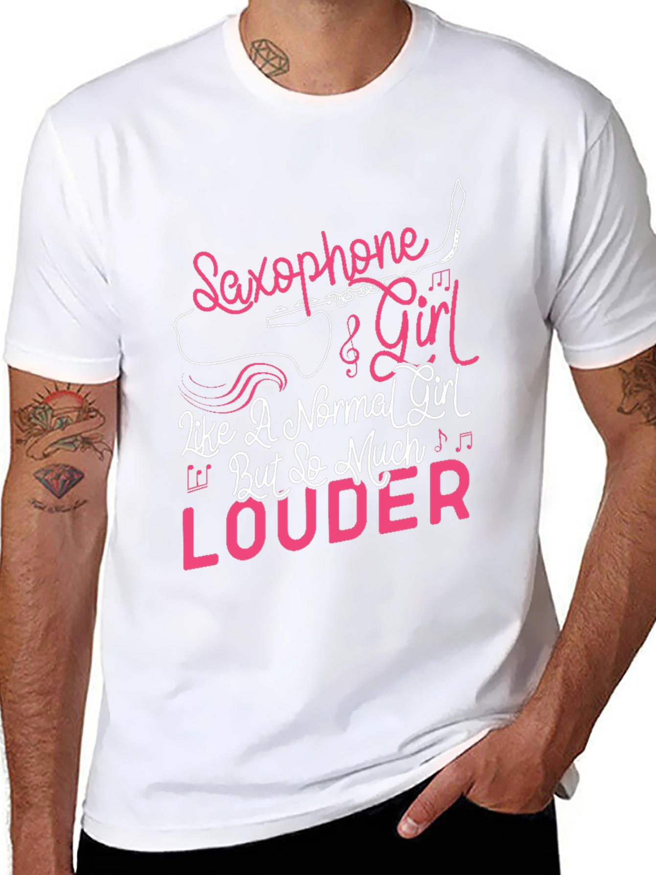 Saxophone Girl Louder T-Shirt