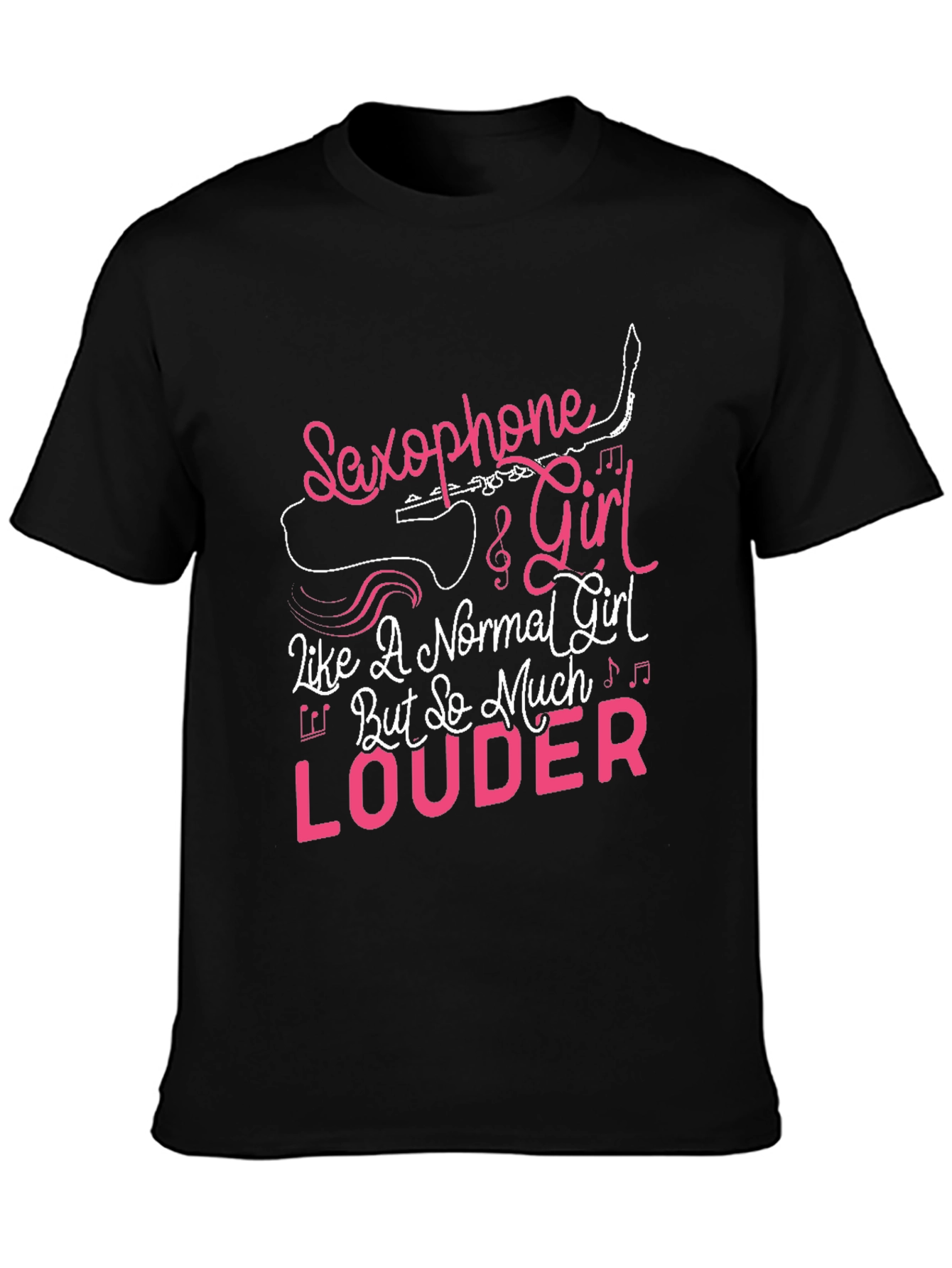 Saxophone Girl Louder T-Shirt