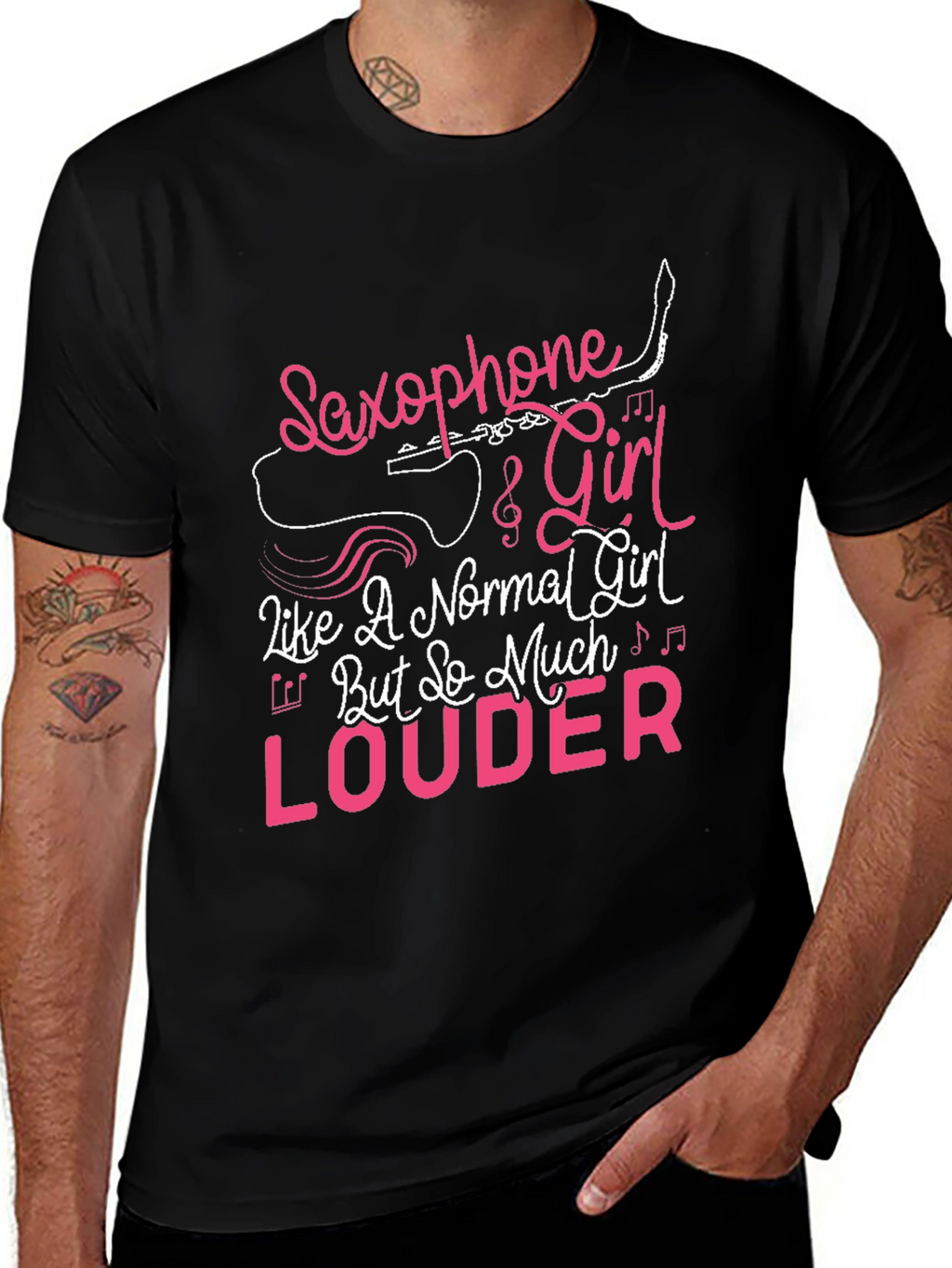 Saxophone Girl Louder T-Shirt