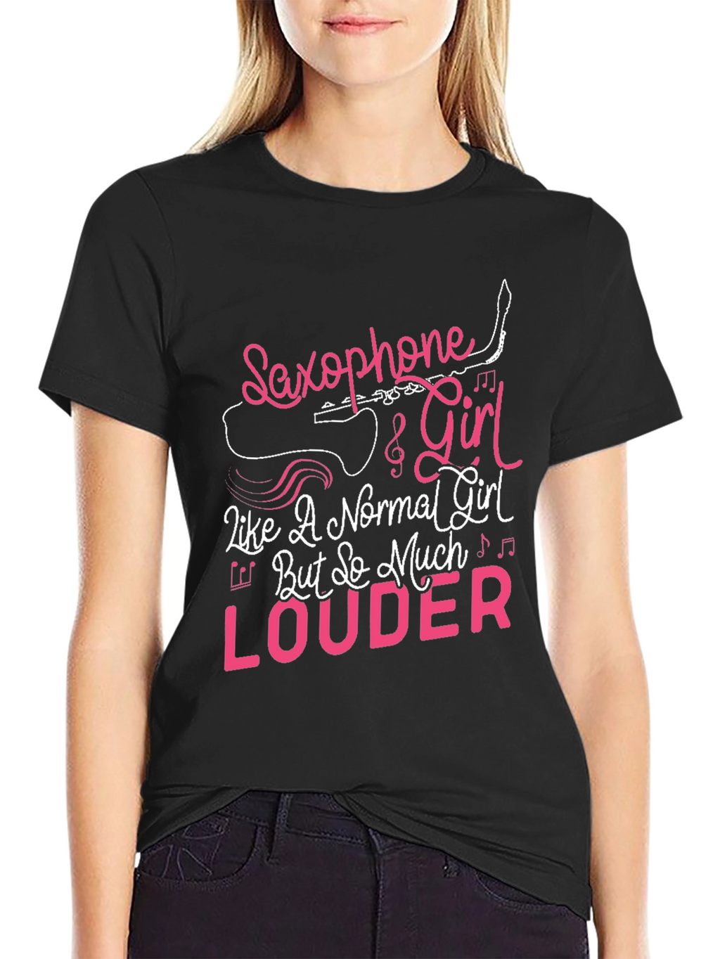 Saxophone Girl Louder T-Shirt