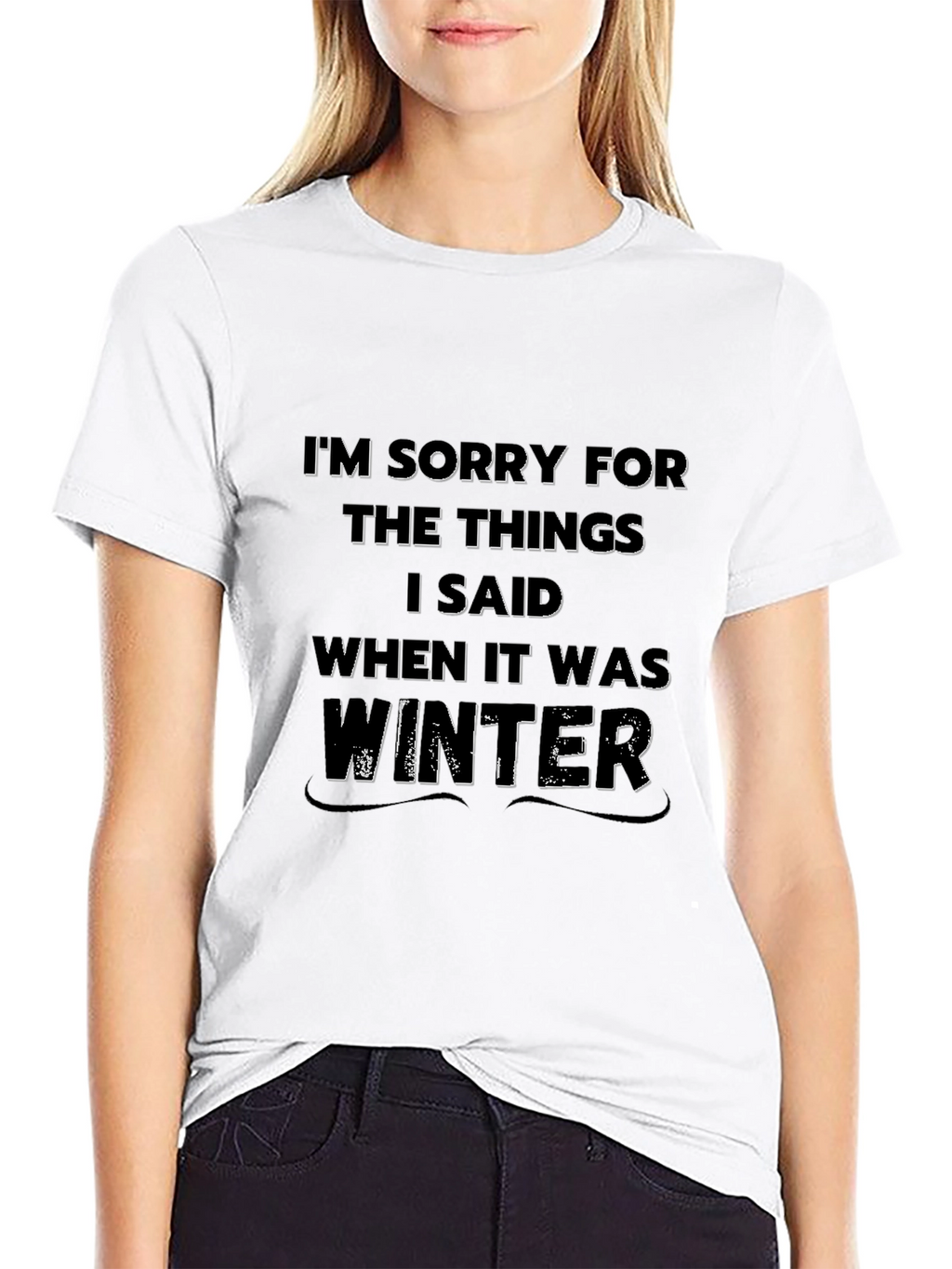 Winter Apology Tee - Novelty Graphic T-Shirt