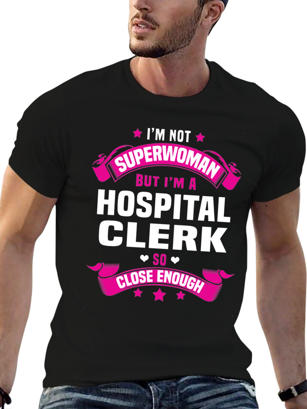Hospital Clerk Superwoman T-Shirt - Funny Gift