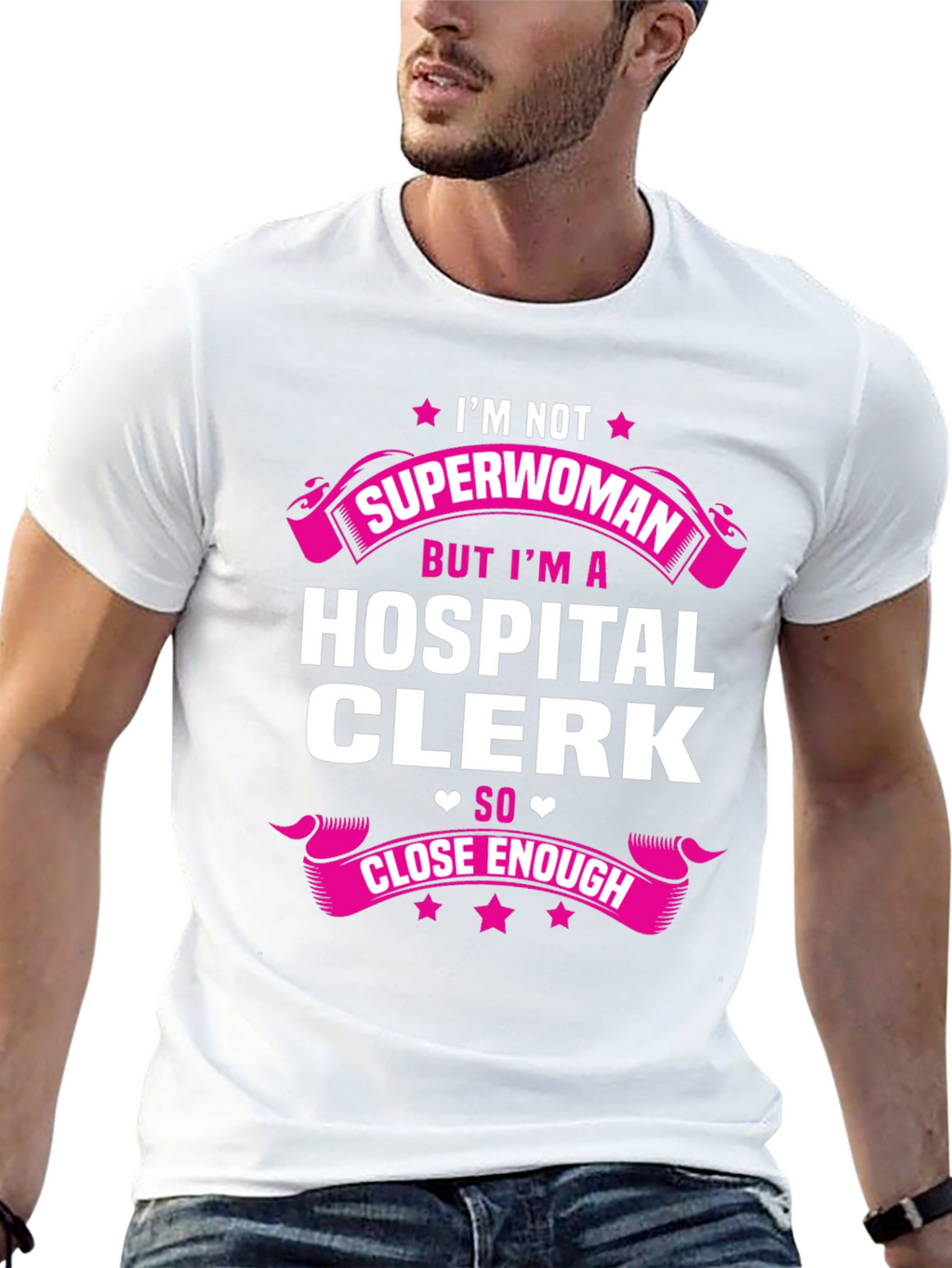 Hospital Clerk Superwoman T-Shirt - Funny Gift