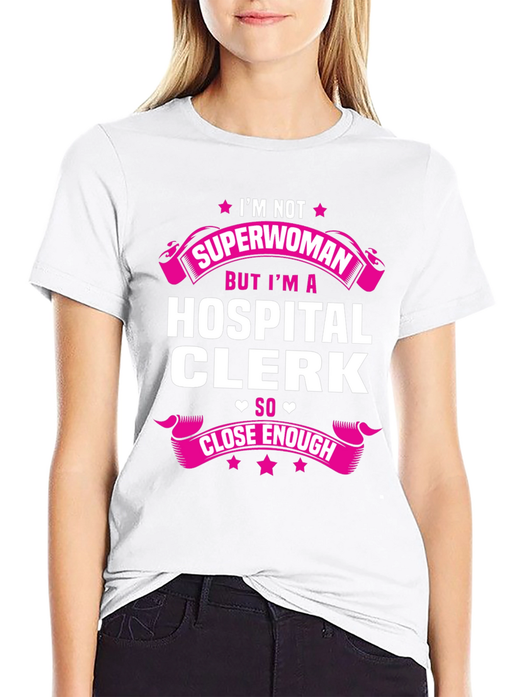 Hospital Clerk Superwoman T-Shirt - Funny Gift