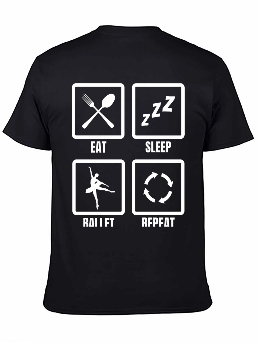 Eat Sleep Ballet Repeat Black T-Shirt