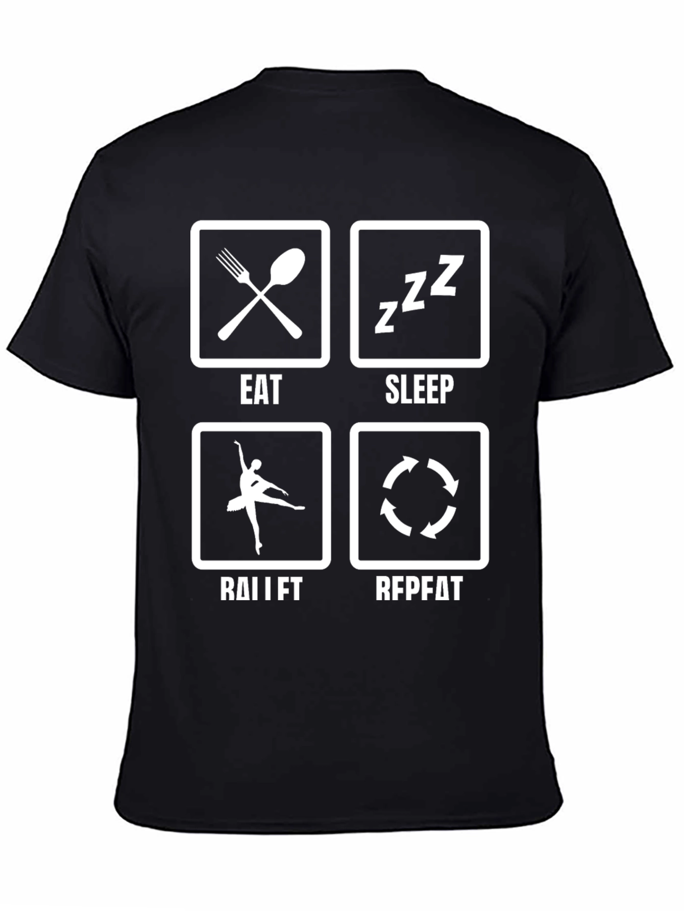 Eat Sleep Ballet Repeat Black T-Shirt