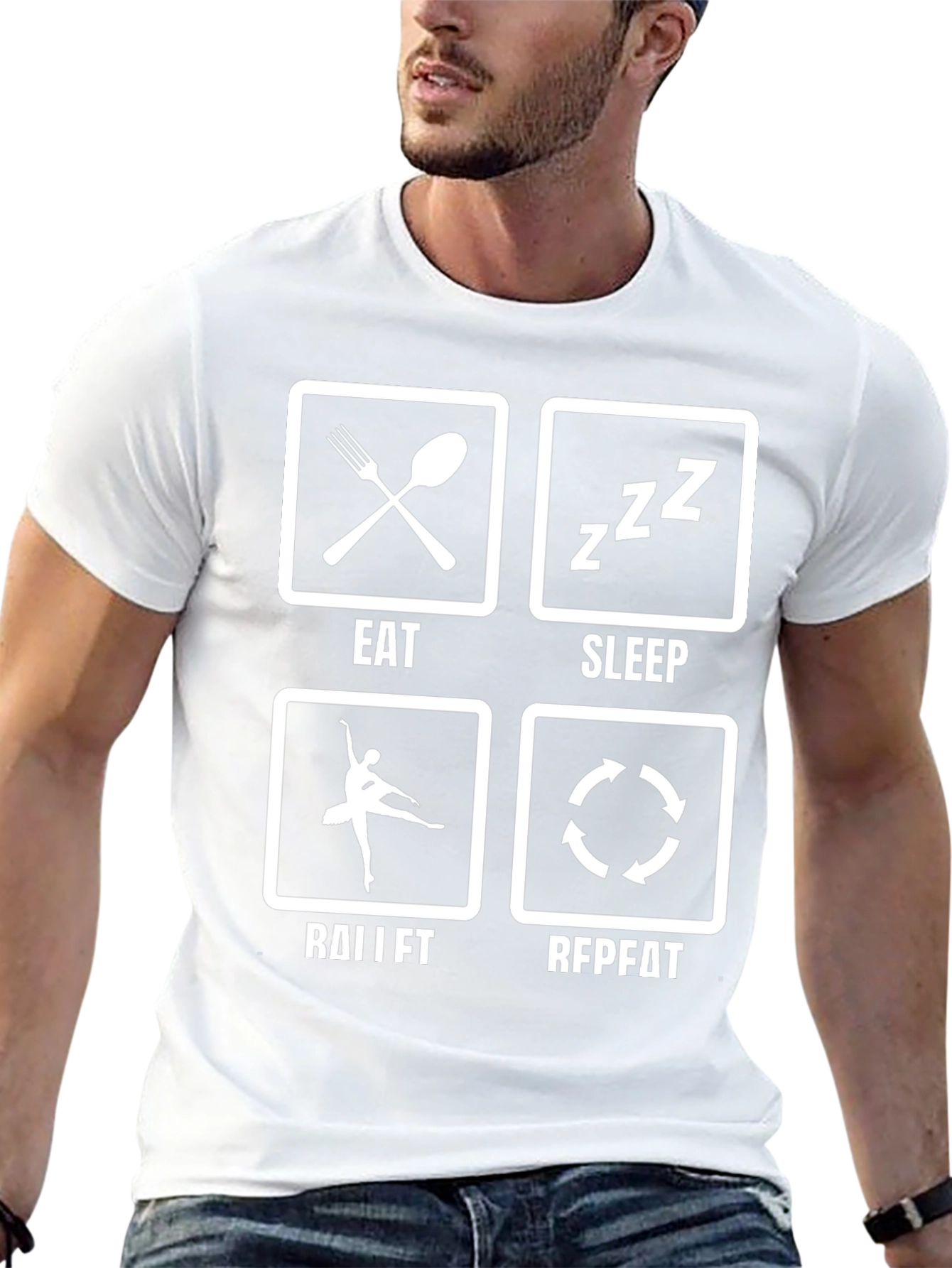 Eat Sleep Ballet Repeat Black T-Shirt