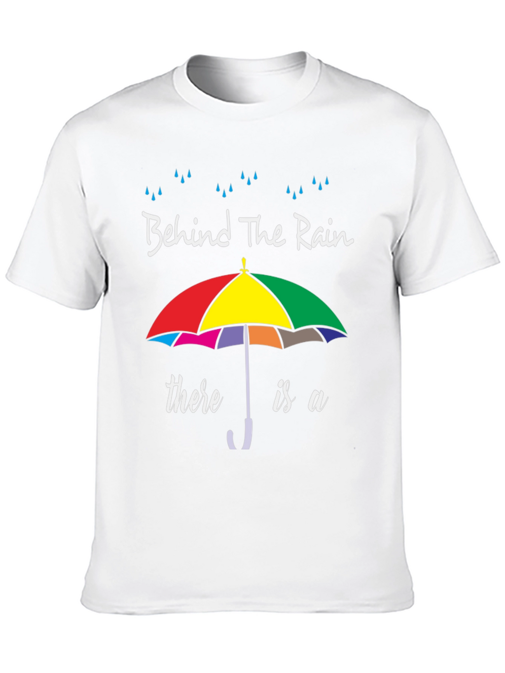 Behind The Rain Umbrella Graphic T-Shirt