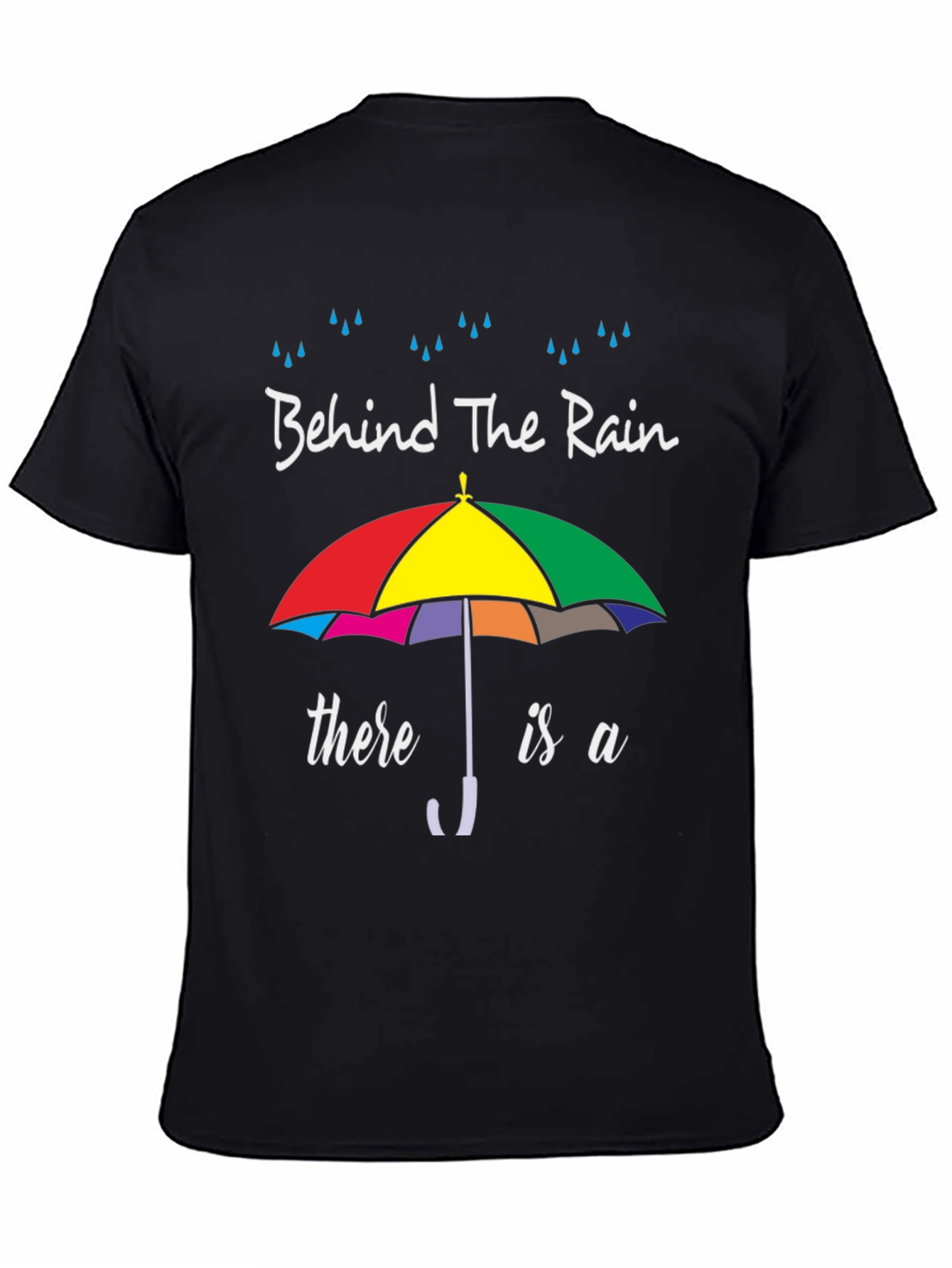 Behind The Rain Umbrella Graphic T-Shirt