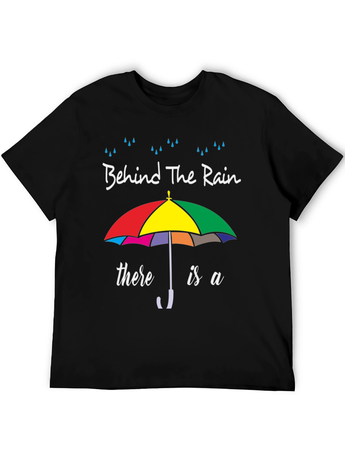Behind The Rain Umbrella Graphic T-Shirt