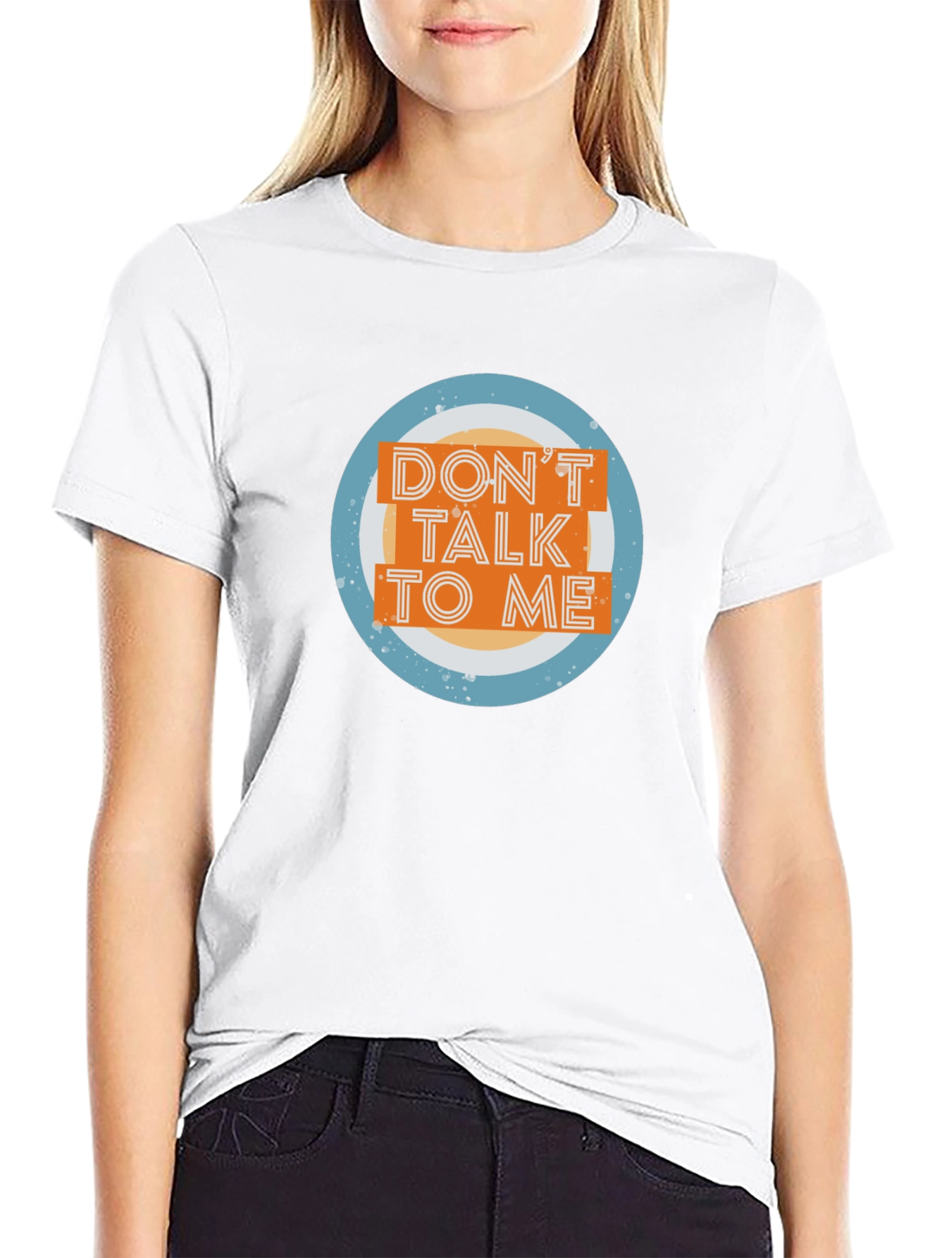 Dont Talk To Me Graphic Tee - Black