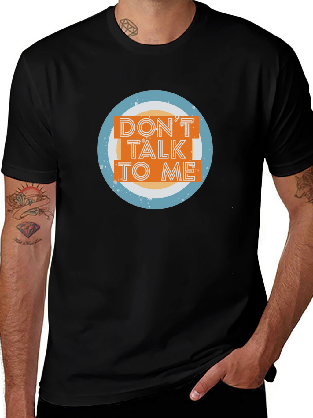 Dont Talk To Me Graphic Tee - Black