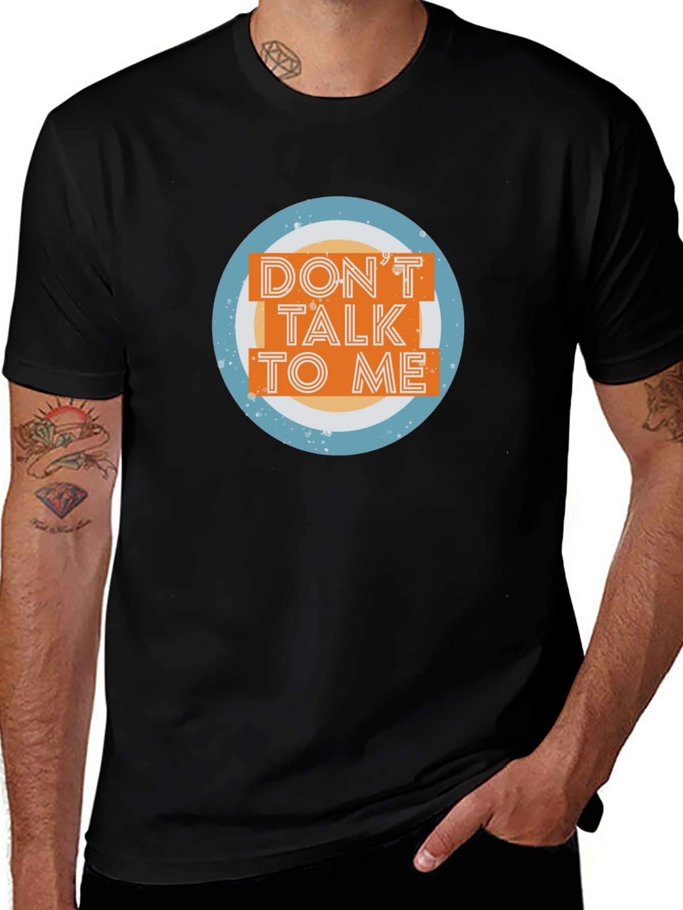 Dont Talk To Me Graphic Tee - Black