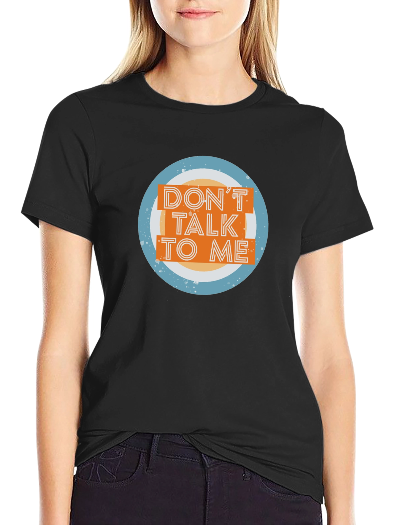 Dont Talk To Me Graphic Tee - Black