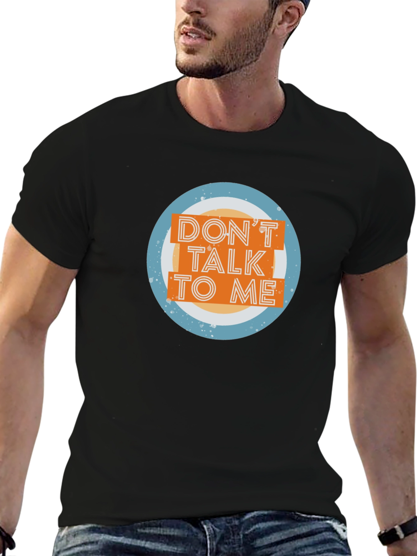 Dont Talk To Me Graphic Tee - Black