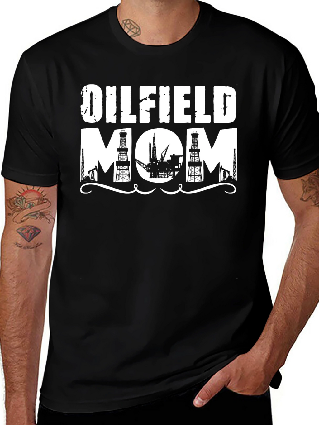 Oilfield Mom Black T-Shirt