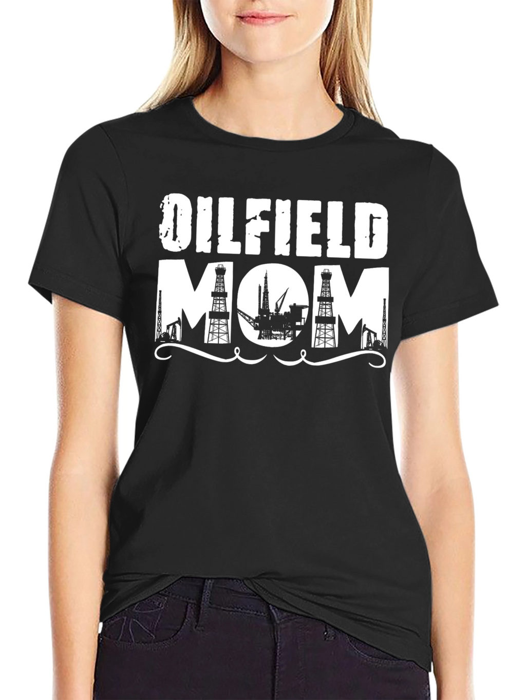 Oilfield Mom Black T-Shirt