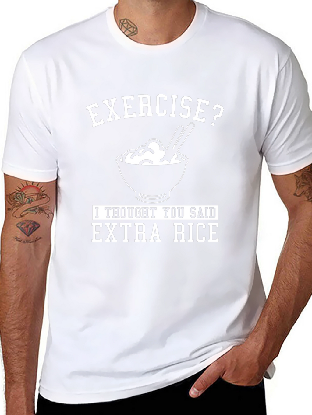 Extra Rice Funny Graphic T-Shirt