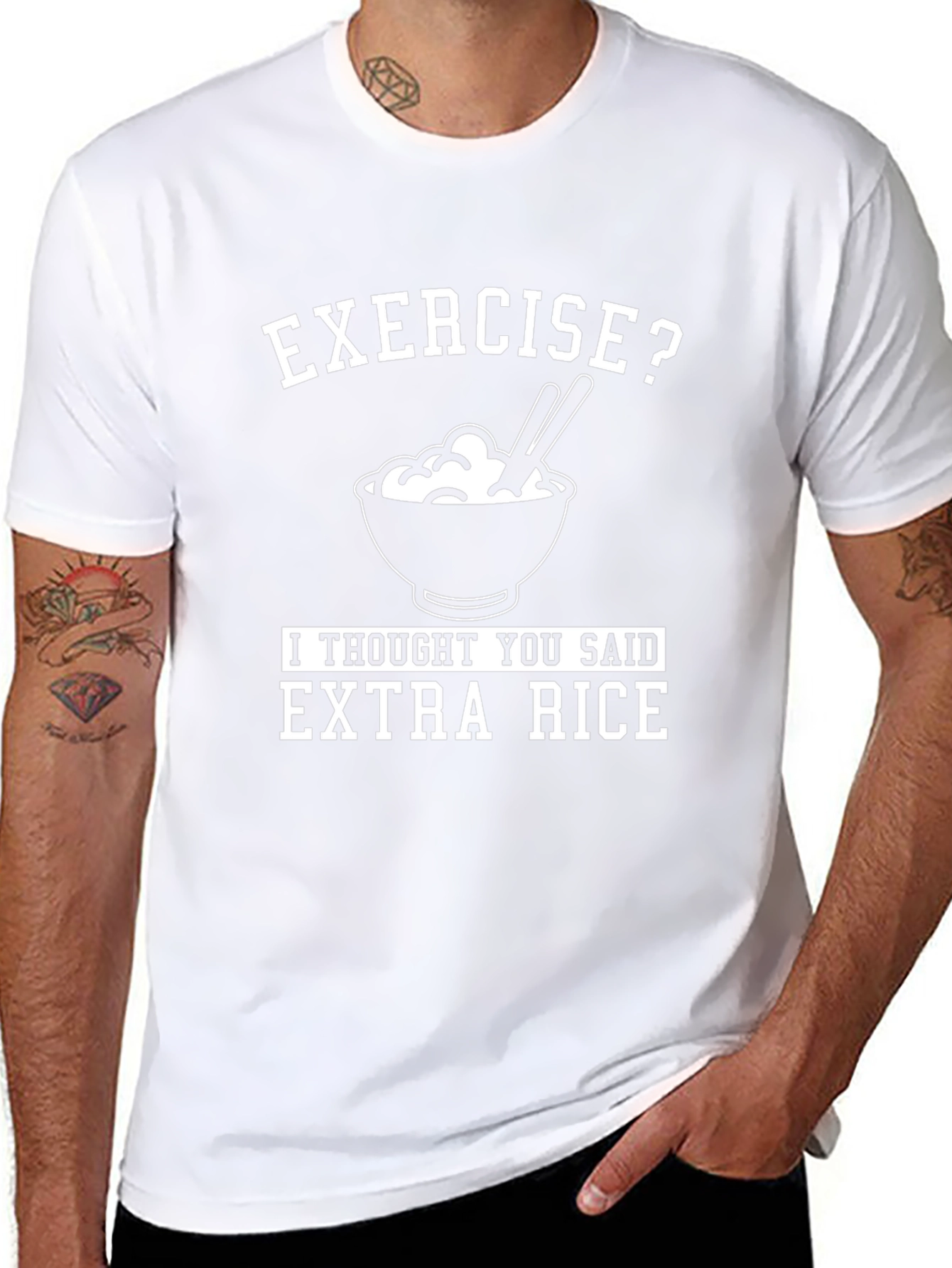 Extra Rice Funny Graphic T-Shirt