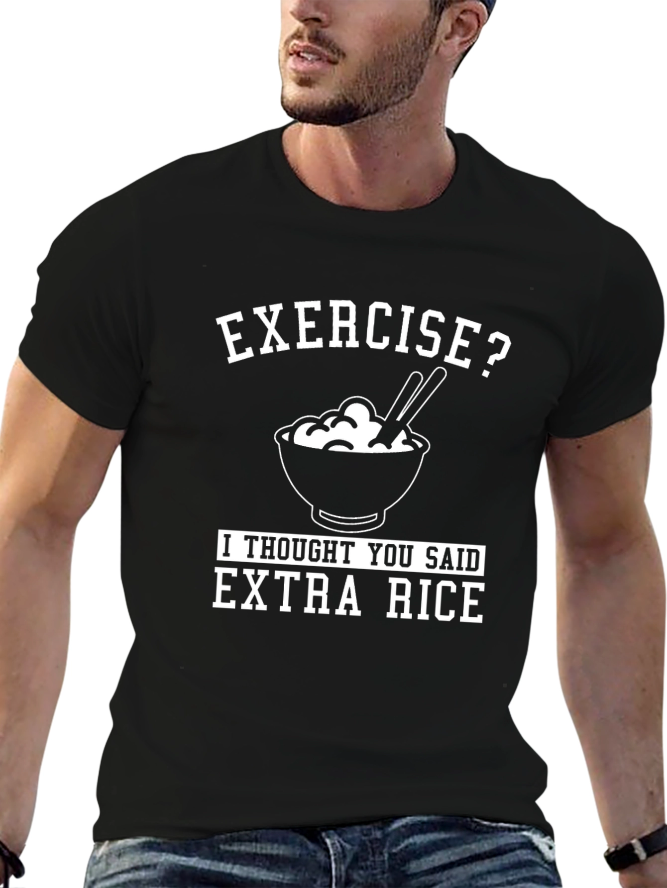Extra Rice Funny Graphic T-Shirt