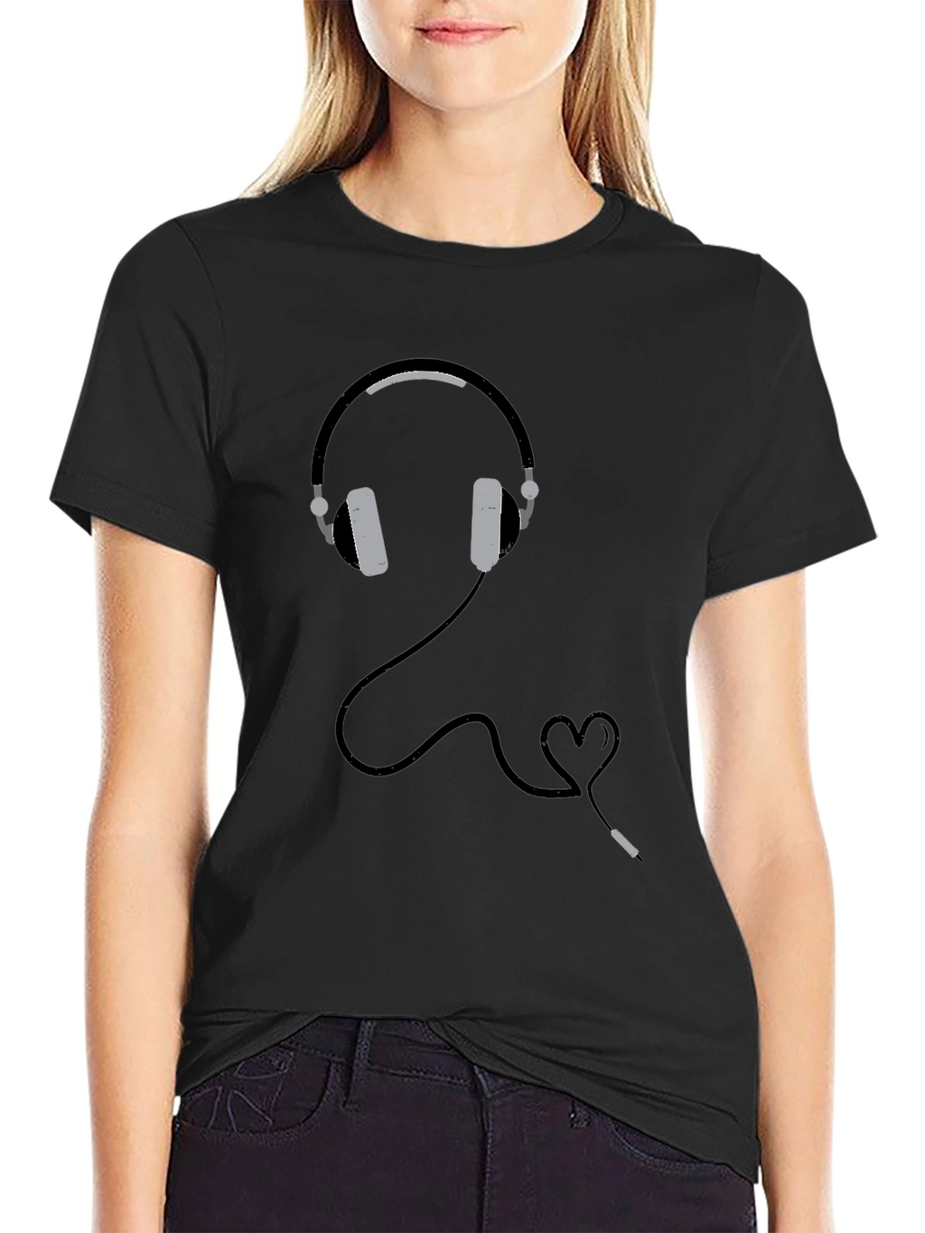 Headphones Heartbeat Graphic Tee