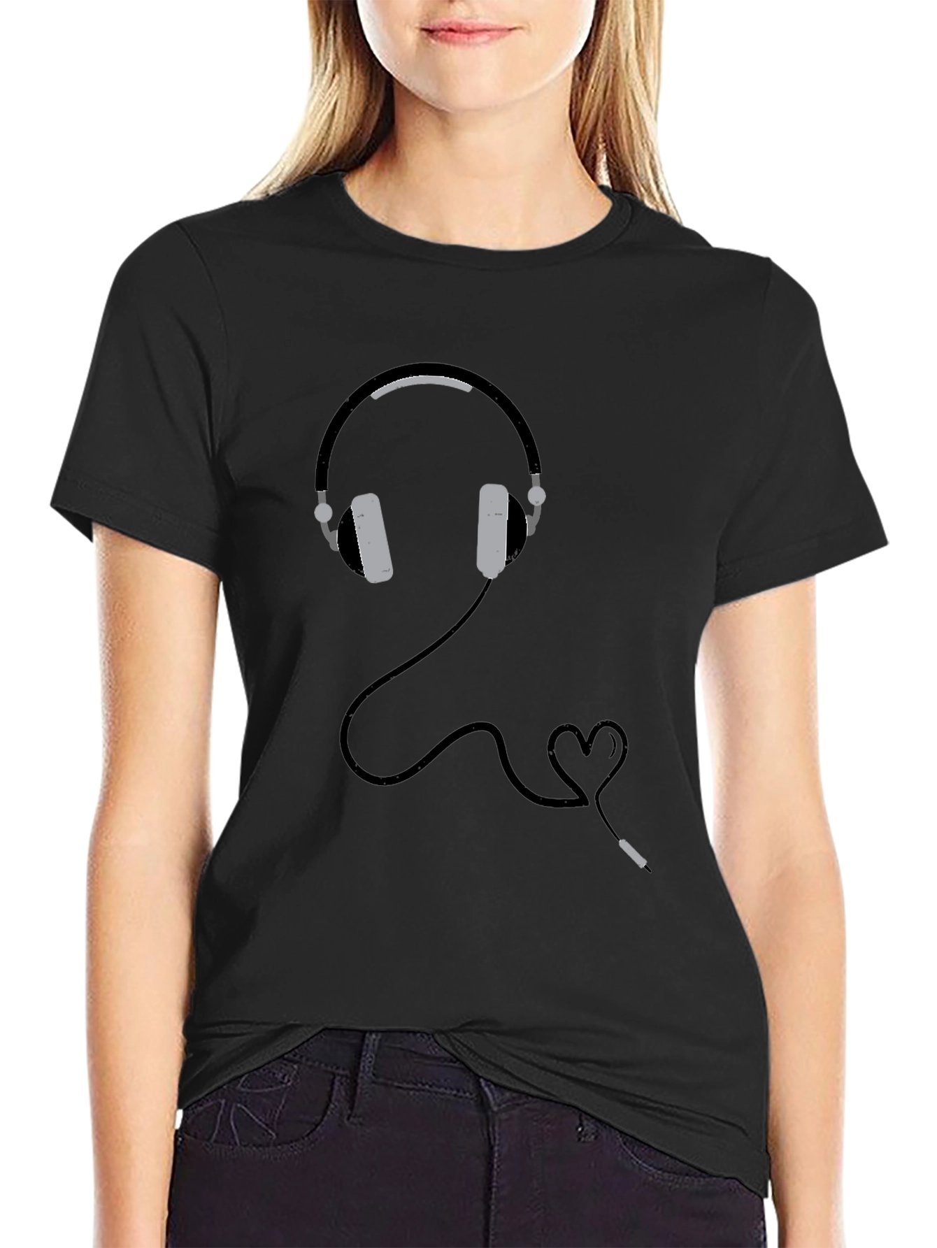 Headphones Heartbeat Graphic Tee