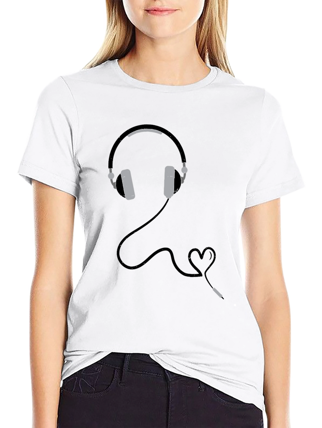 Headphones Heartbeat Graphic Tee